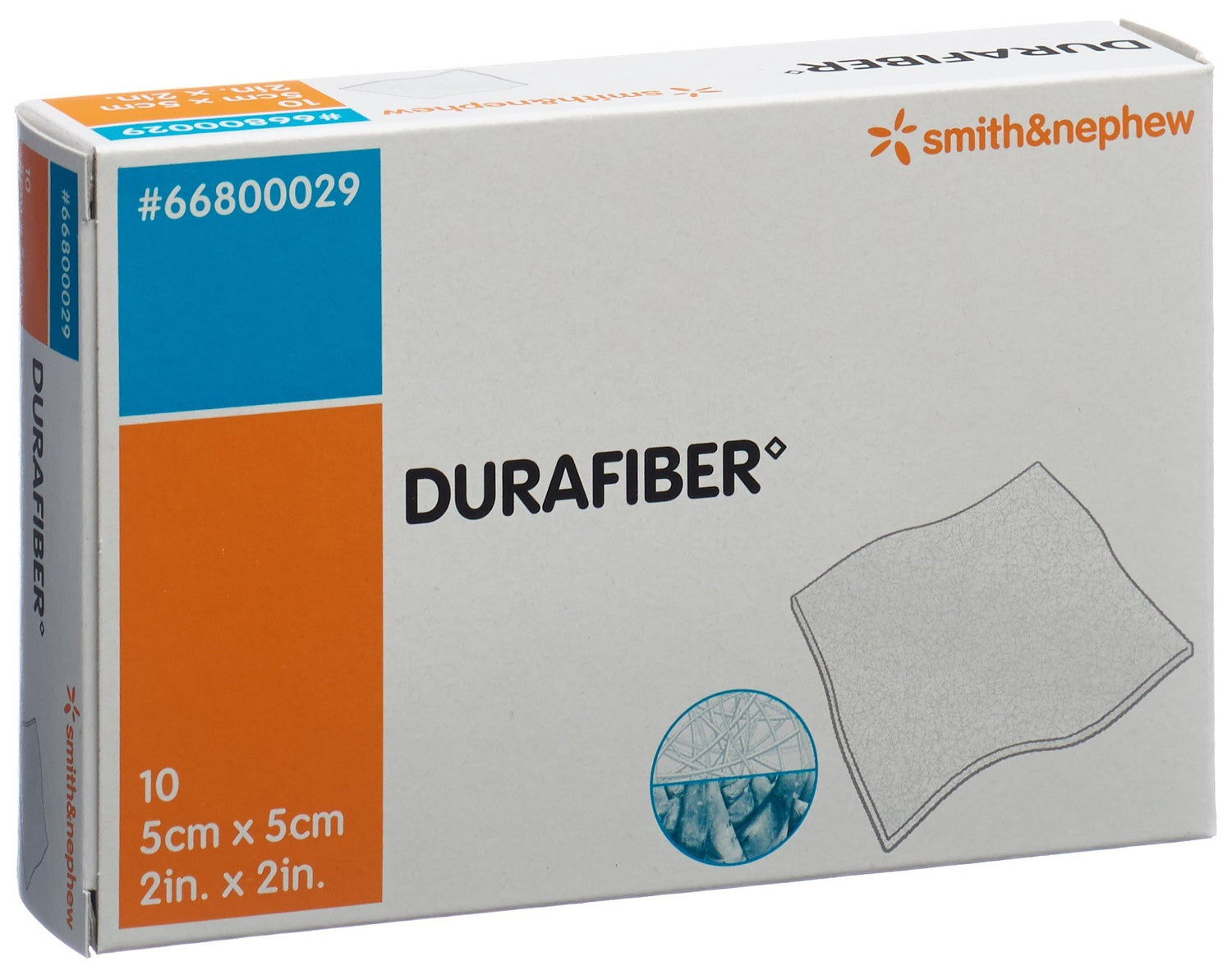 DURAFIBER Pansement Absorbant Stérile 5x5cm | Soin des Plaies | 10 Pièces