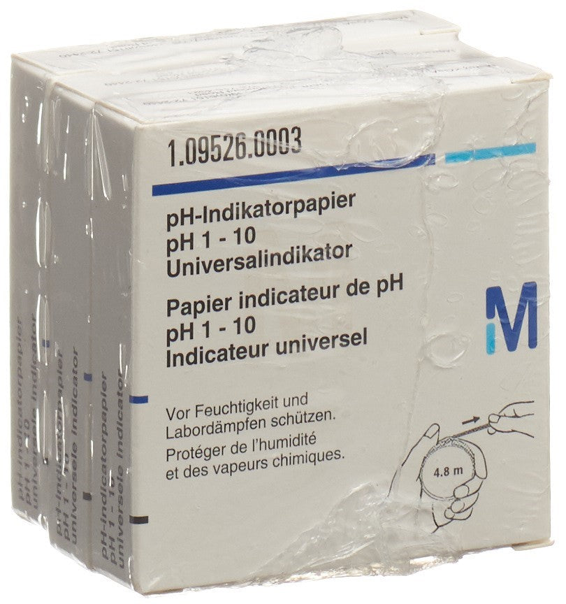 MERCK Papier Indicateur pH 1-10, Mesure Précise | Rouleau 3 Pièces