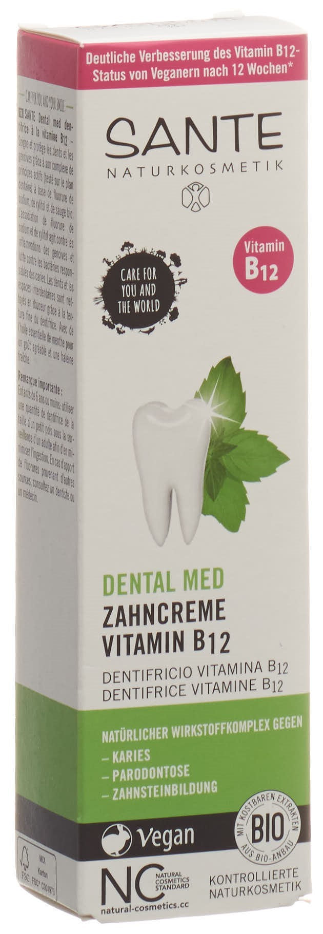 SANTE Dental Med Dentifrice Vitamine B12 75 ml | Soin Buccal Efficace