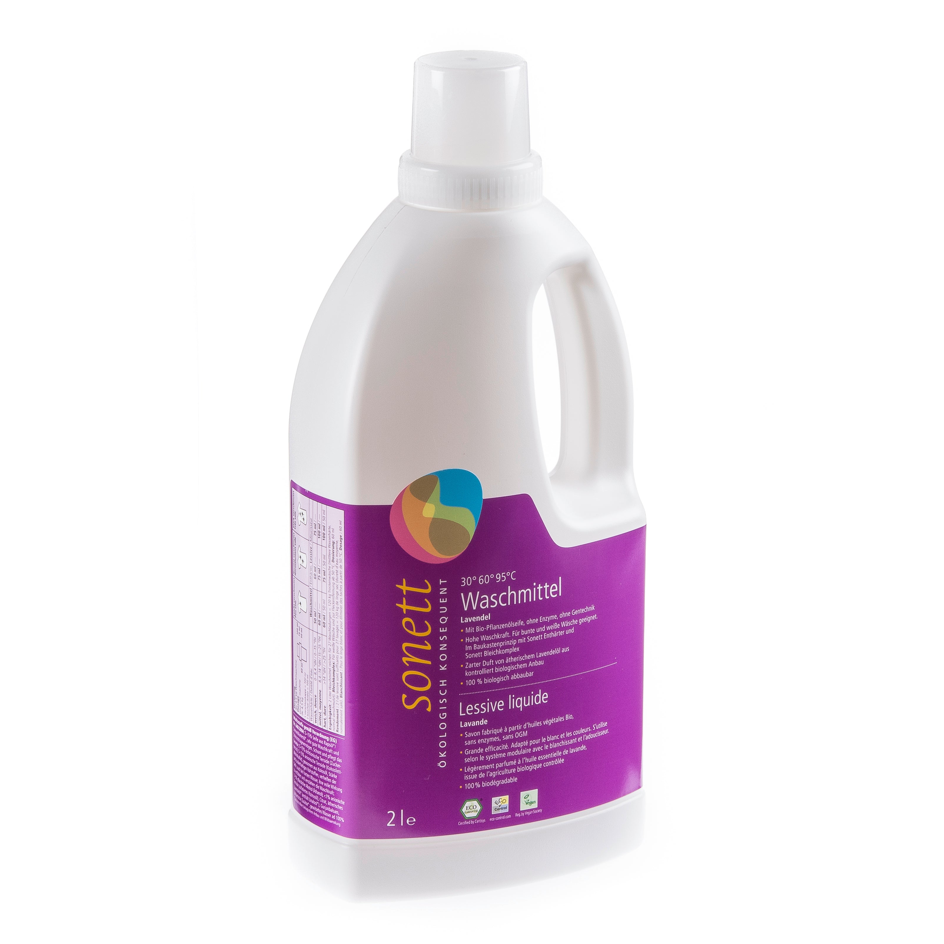 SONETT Lessive Liquide Lavandin 30-95°C Efficace | 2 L
