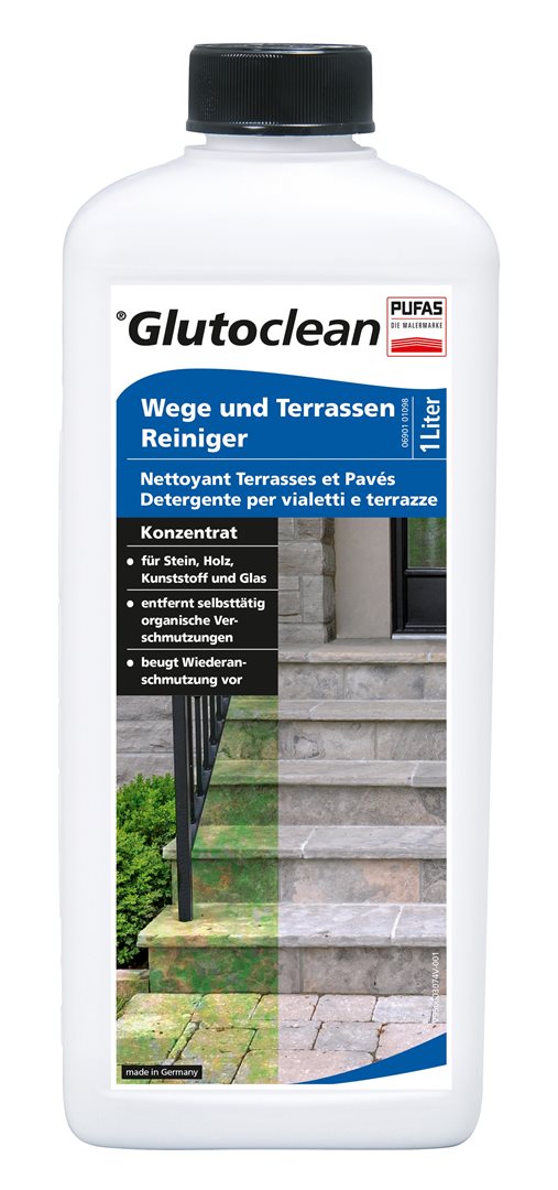 Glutoclean Nettoyant Terrasses &amp; Pavés Efficace 1 L
