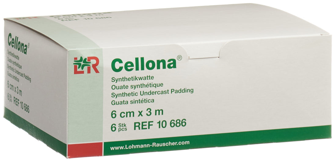 Cellona Ouate Synthétique 6 cm x 3 m Blanc Rouleau 6 Pièces | Confort &amp; Protection