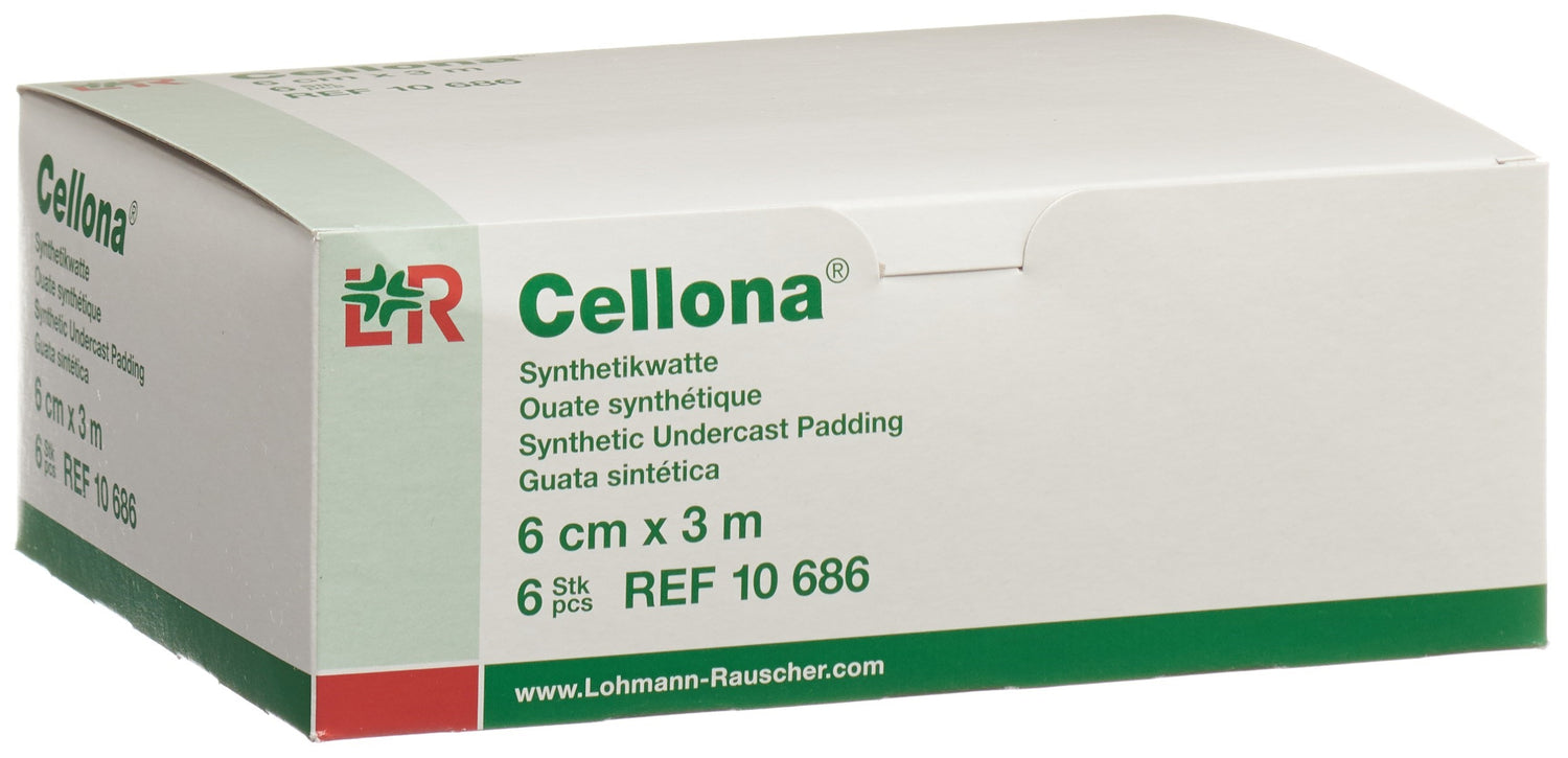 Cellona Ouate Synthétique 6 cm x 3 m Blanc Rouleau 6 Pièces | Confort &amp; Protection