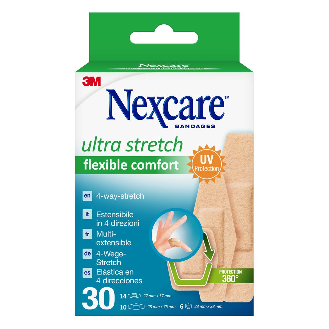 3M NEXCARE pansem ult stretch 3 tailles ass 30 pce