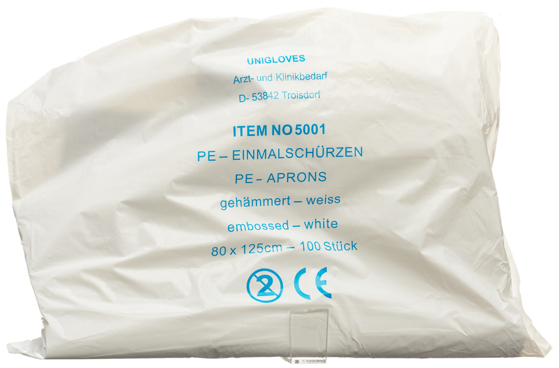 SEMADENI Tablier Jetable Protection Barrière | 100 Pièces 1250mm Blanc