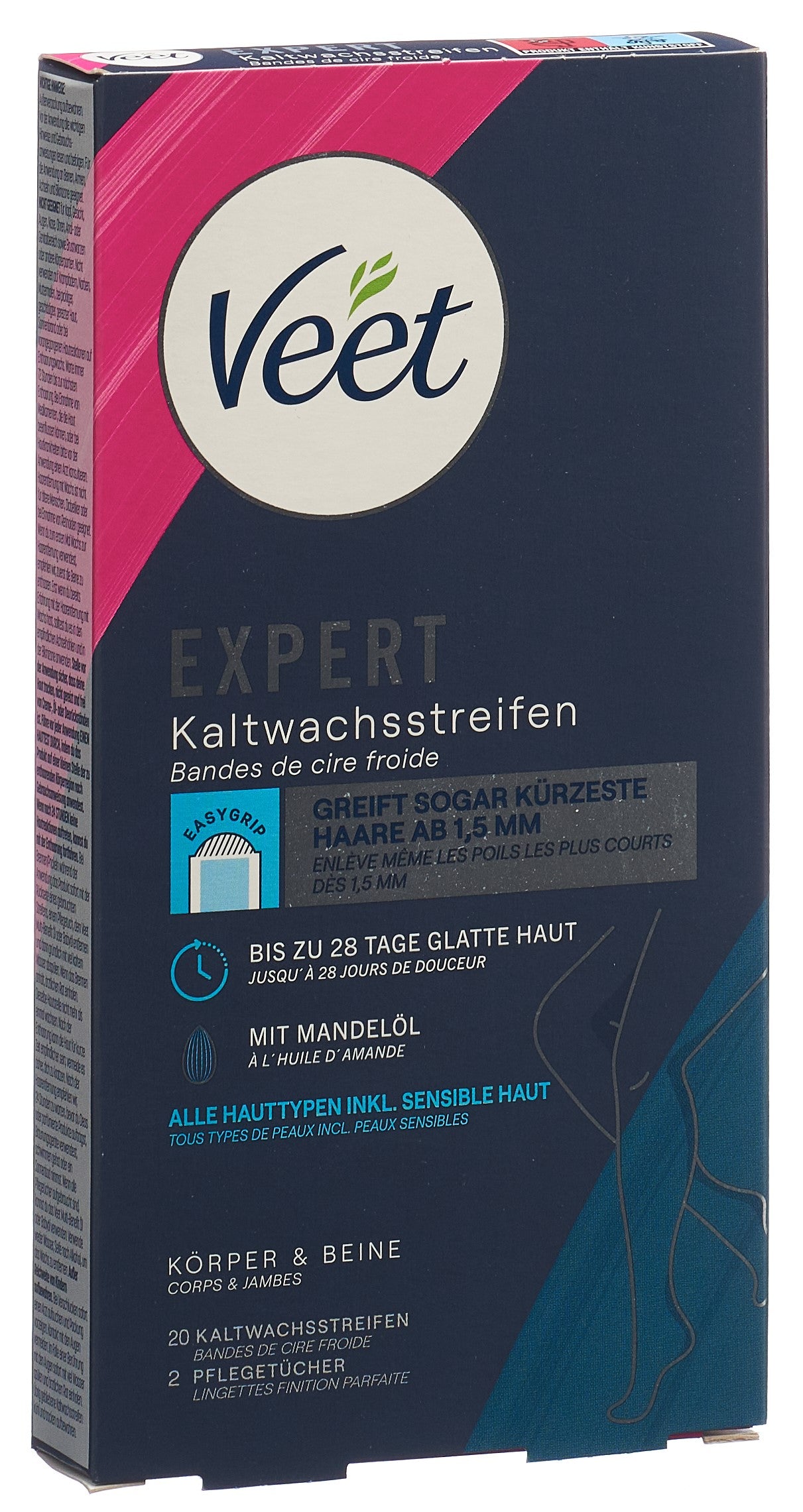 VEET EXPERT band cire froide corps&amp;jambes 20 pce