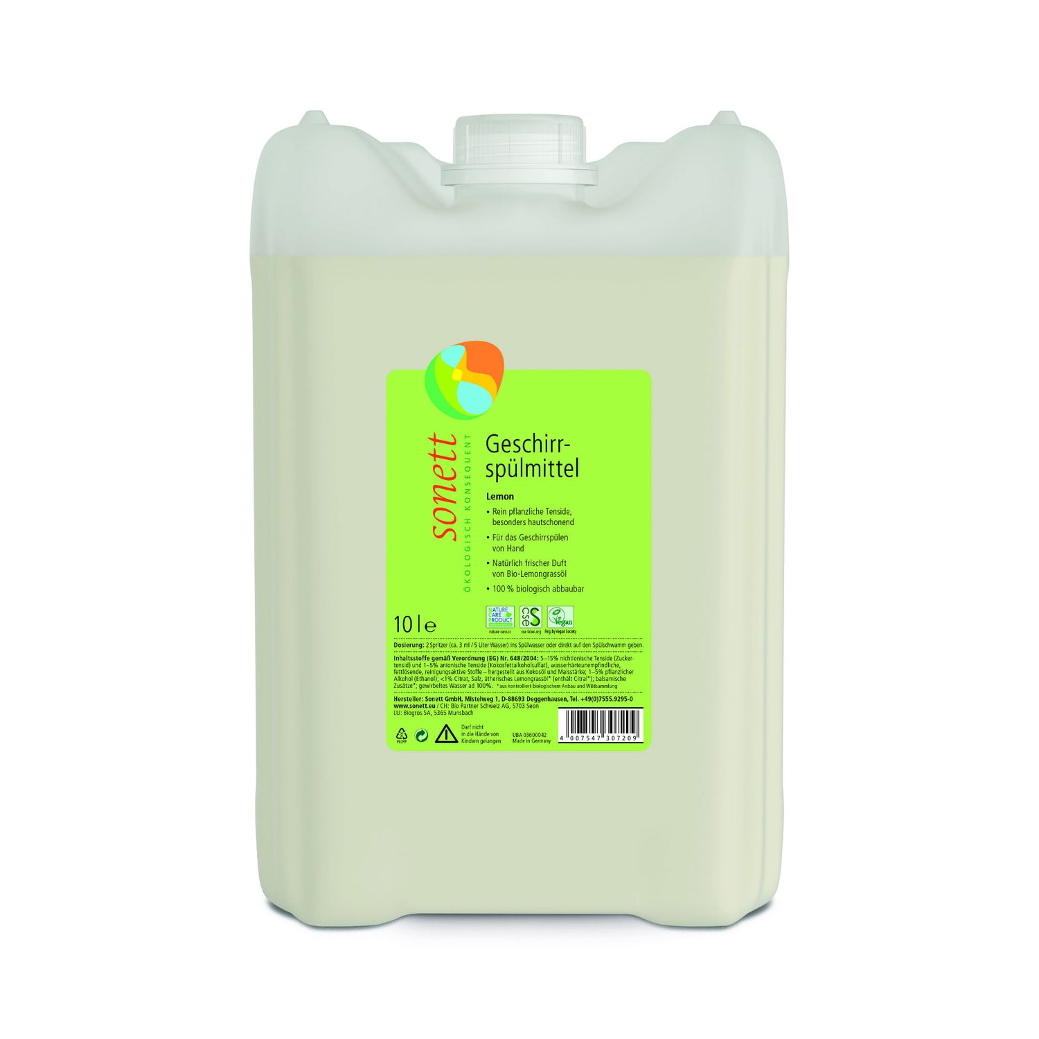 SONETT Liquide Vaisselle Citron Écologique 10 L