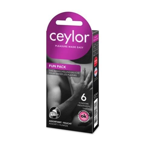 CEYLOR Fun Pack Préservatifs avec Réservoir 6 Pièces | Protection Sûre