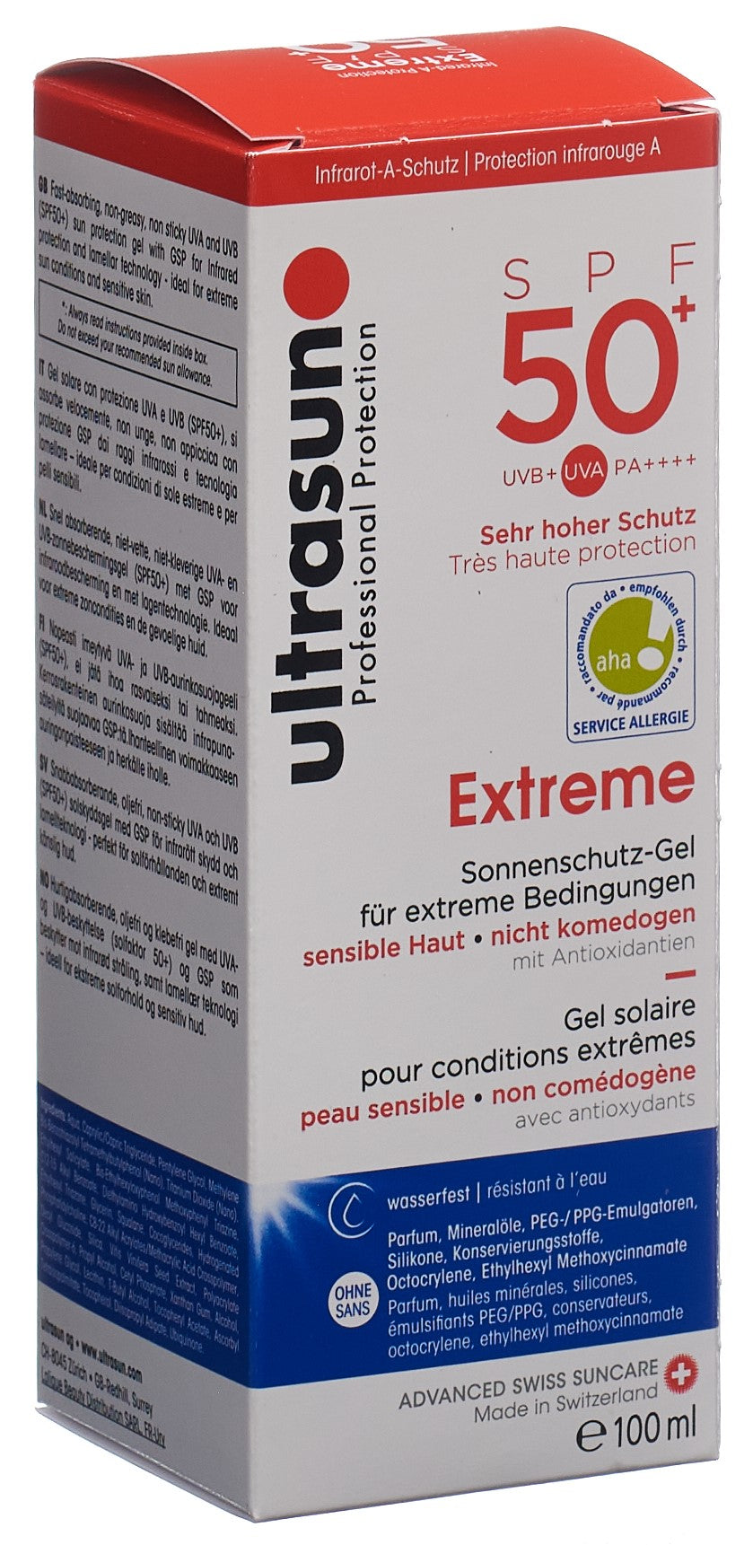 ULTRASUN Extreme Crème Solaire Haute Protection SPF50+ 100 ml