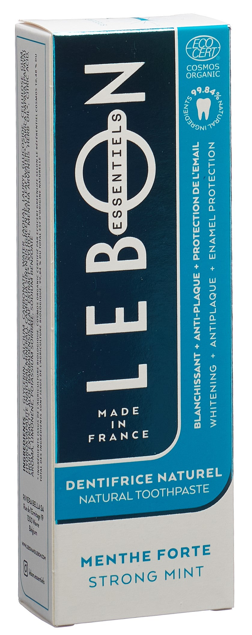 LEBON ESSENTIELS Dentifrice Menthe Forte Bio 80 ml | Haleine Fraîche