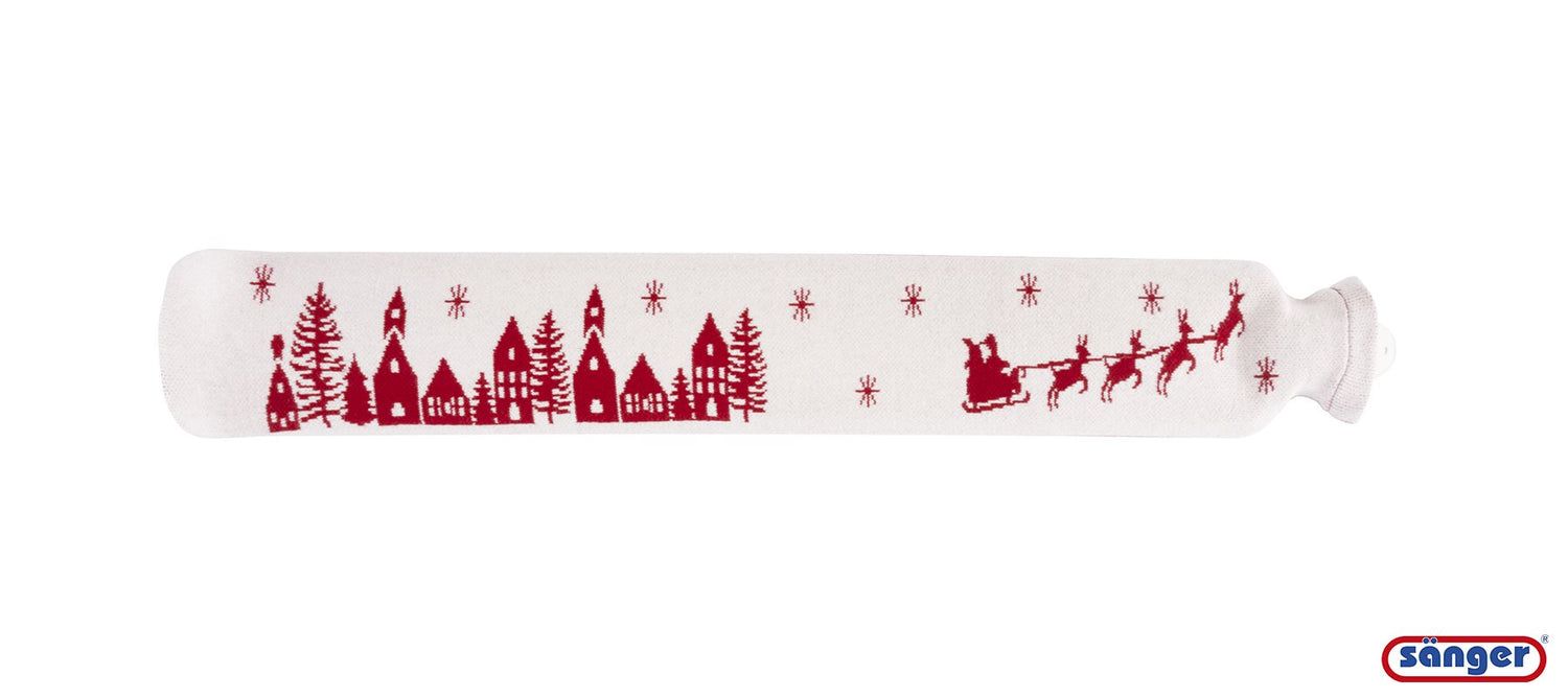 SÄNGER Bouillotte Caoutchouc Longue 2.5L Tricot Xmas Douceur | Chaleur