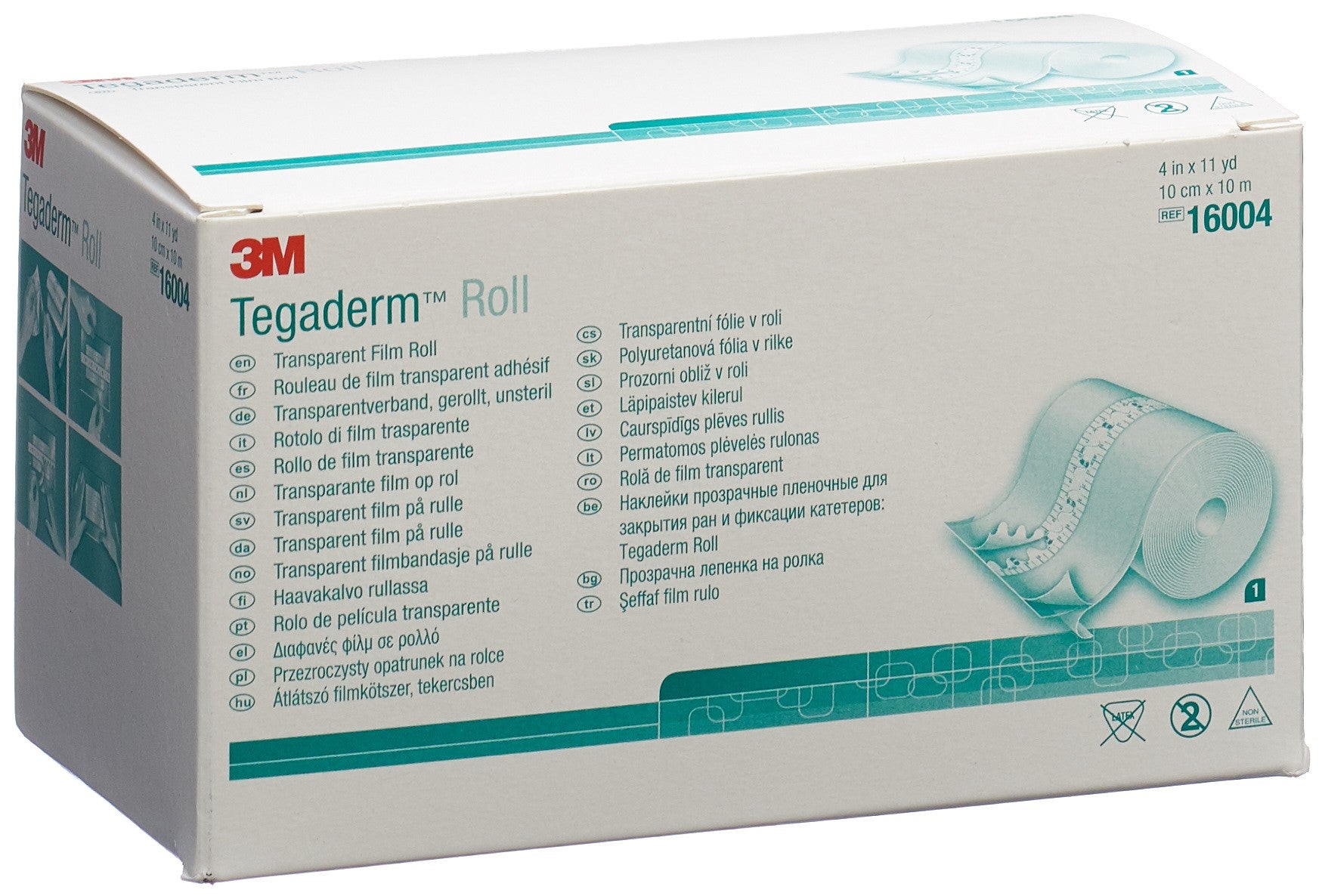 3M TEGADERM ROLL pansement vuln 10cmx10m transp