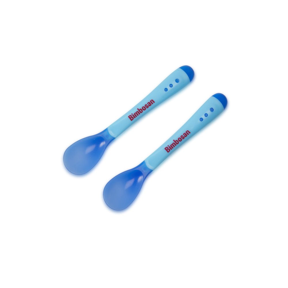 Bimbosan Cuillères Bébé Bleu 2 Pièces | Alimentation Facile