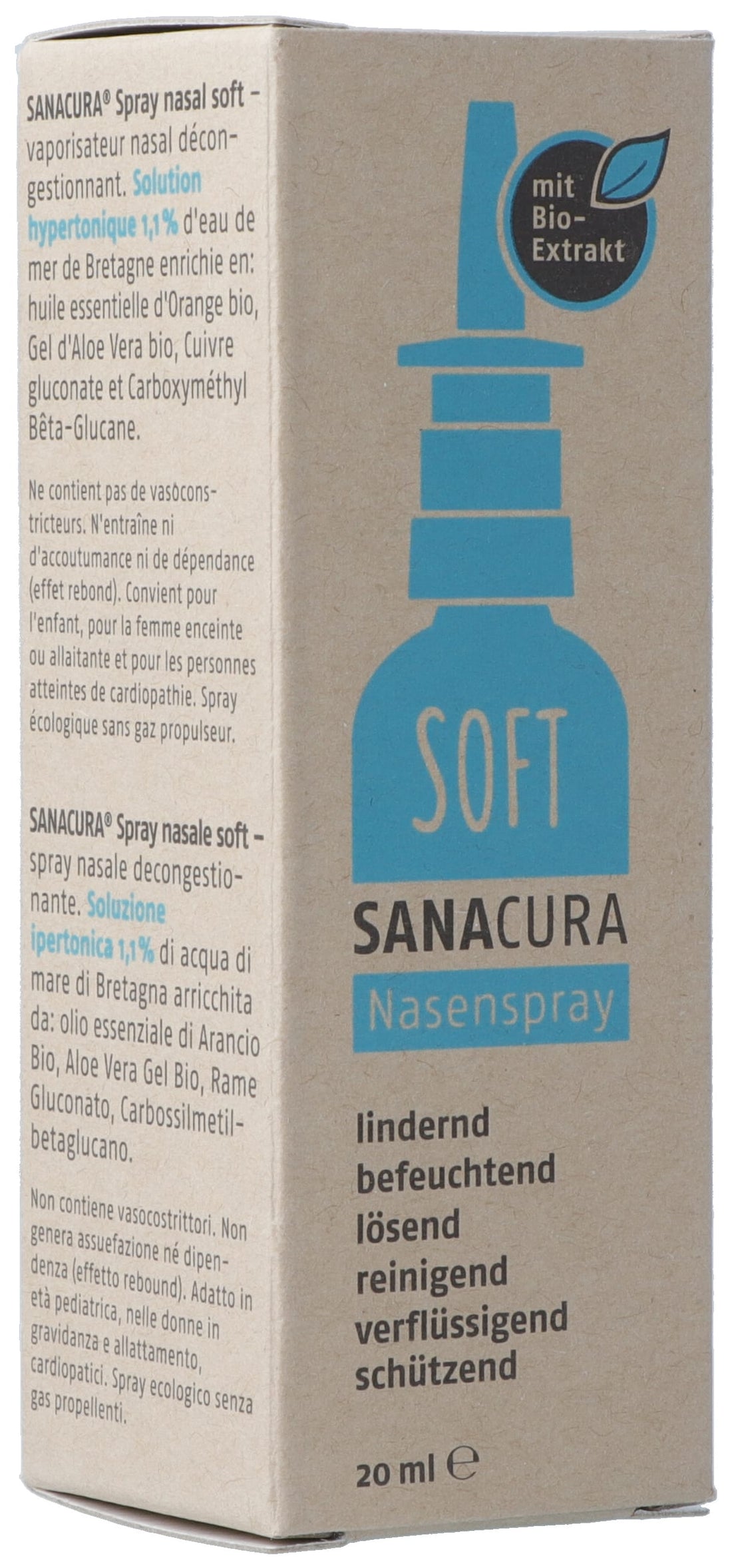 SANACURA Spray Nasal Hydratant Décongestionnant | 20 ml