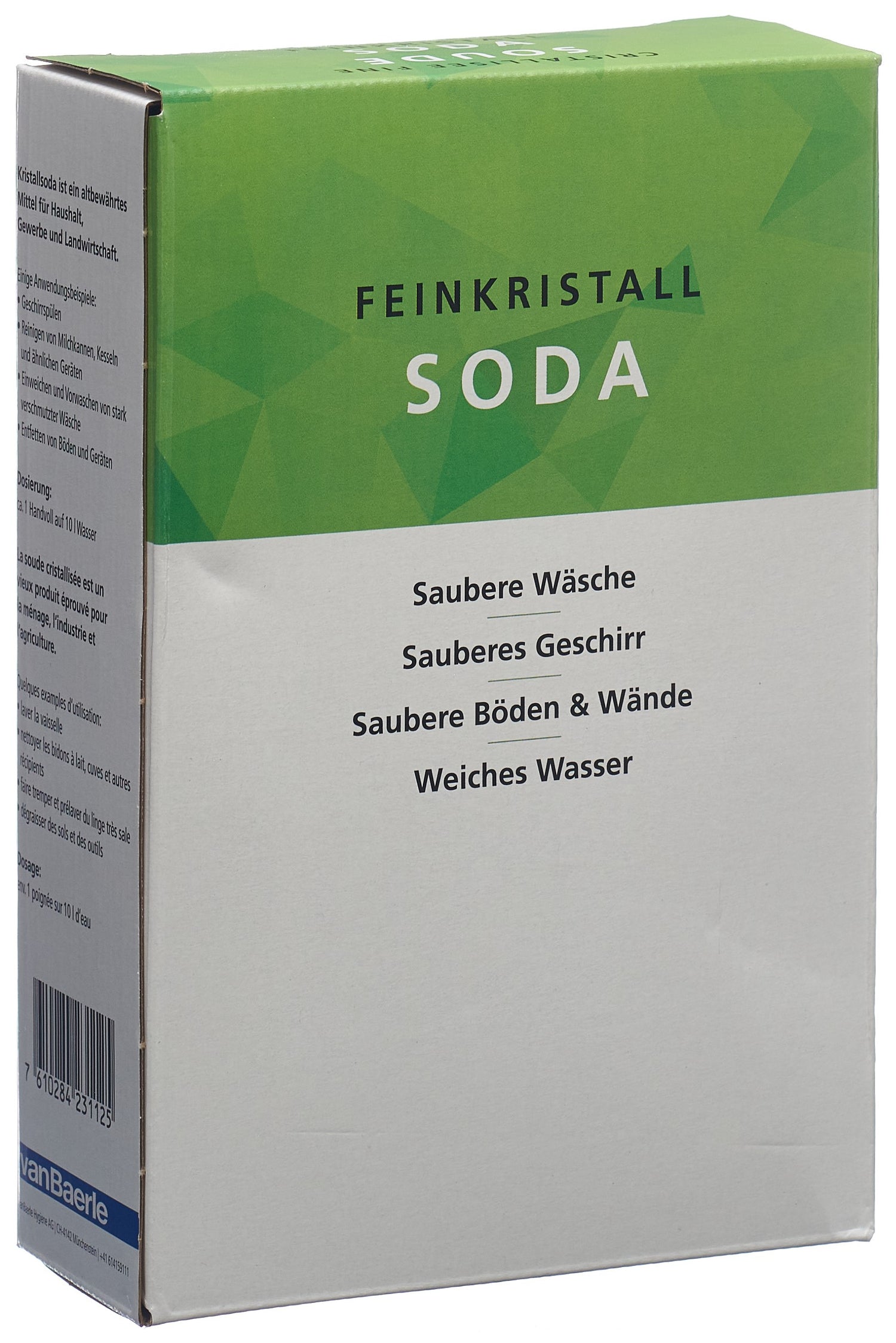 SOUDE CRISTALLISEE fine Green Poudre Carton 1 kg | Nettoyage Puissant