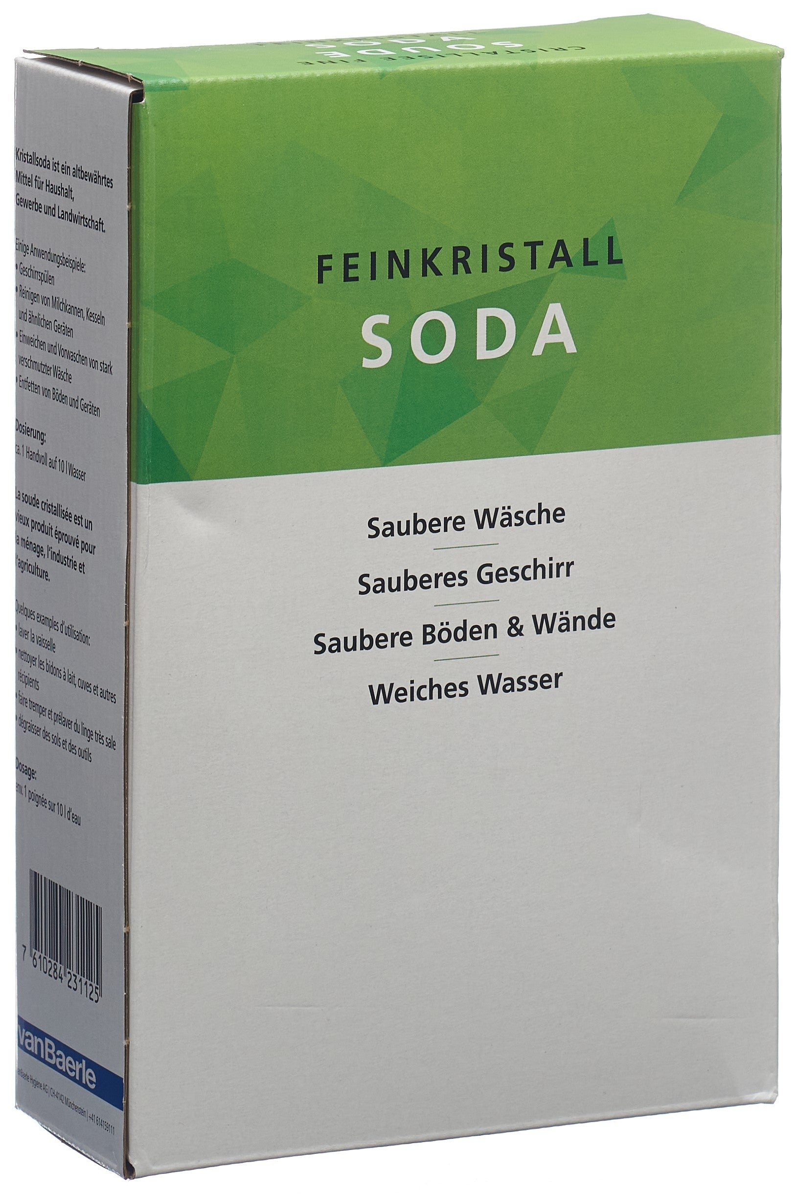 SOUDE CRISTALLISEE fine Green Poudre Carton 1 kg | Nettoyage Puissant