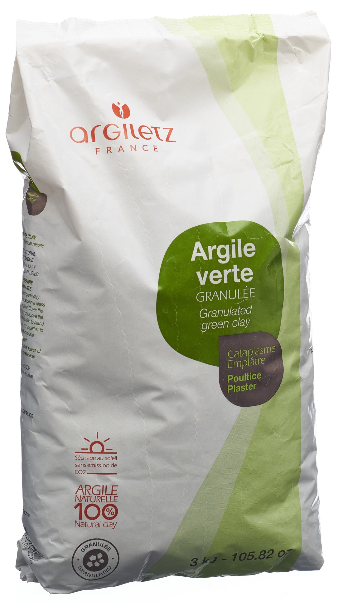 ARGILETZ Argile Verte Granulée Soin Naturel 3kg