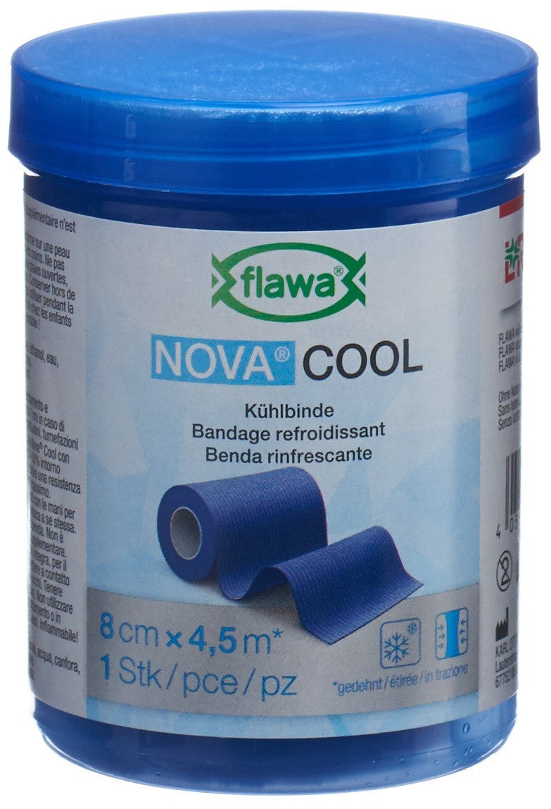 FLAWA NOVA COOL Bandage Rafraîchissant 8cm x 4.5m Soulagement Douleur | Soin Blessure