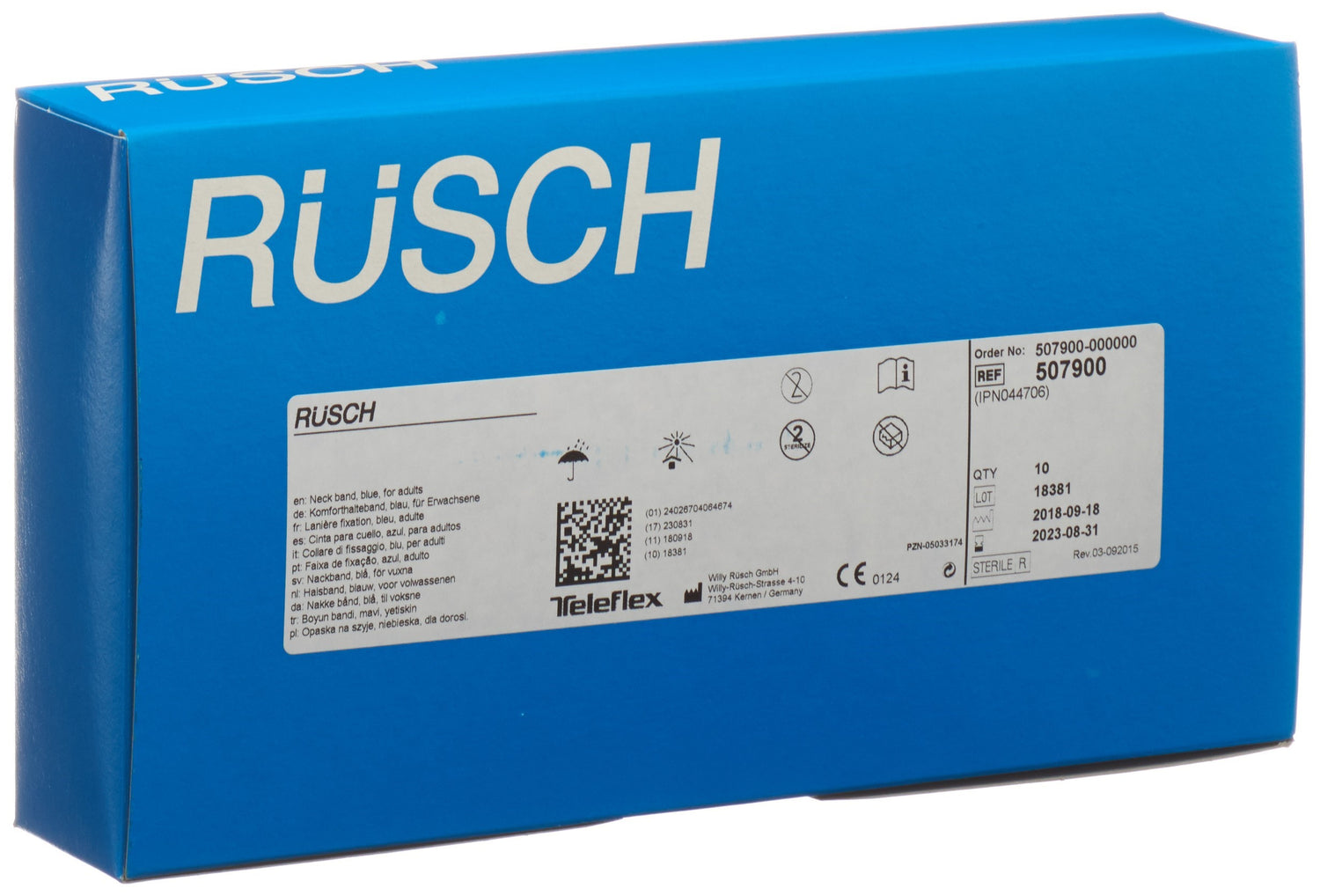 RÜSCH Lanière Fixation Confort 44cm Stérile | Lot de 10