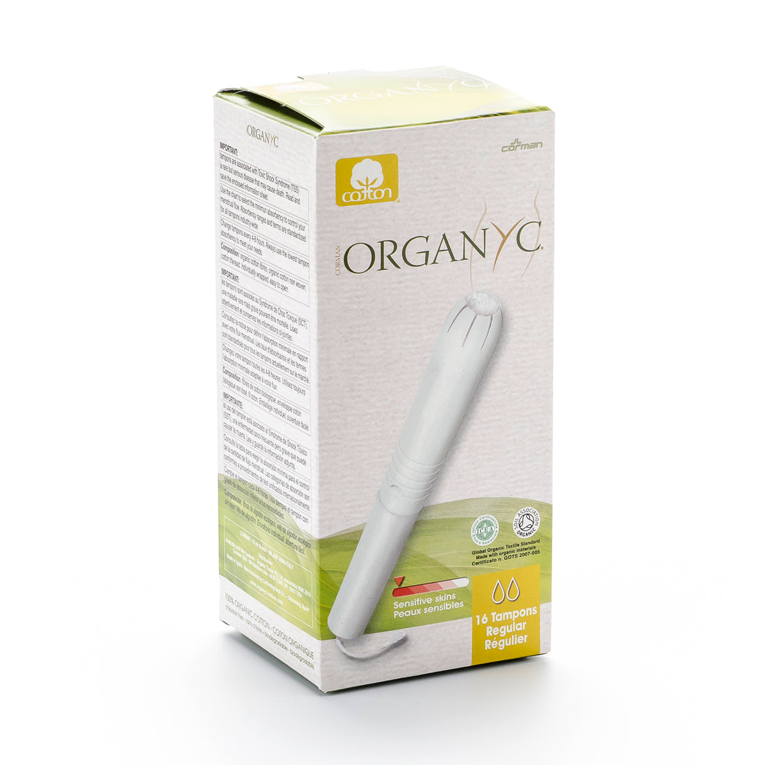 ORGANYC Tampons Réguliers avec Applicateur 16 Pièces | Confort &amp; Protection