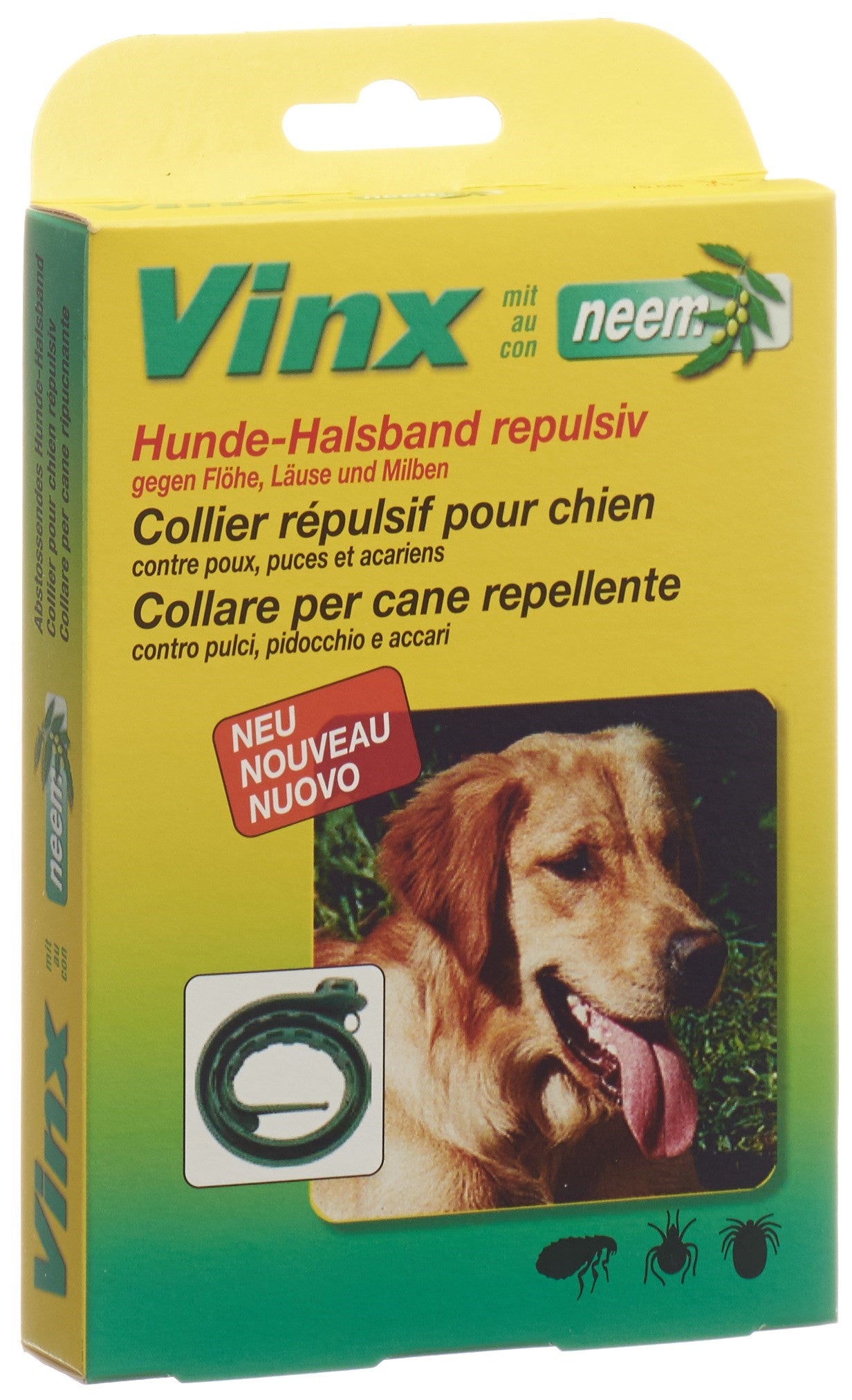 VINX colliers aux herbes neem 75cm chien vert