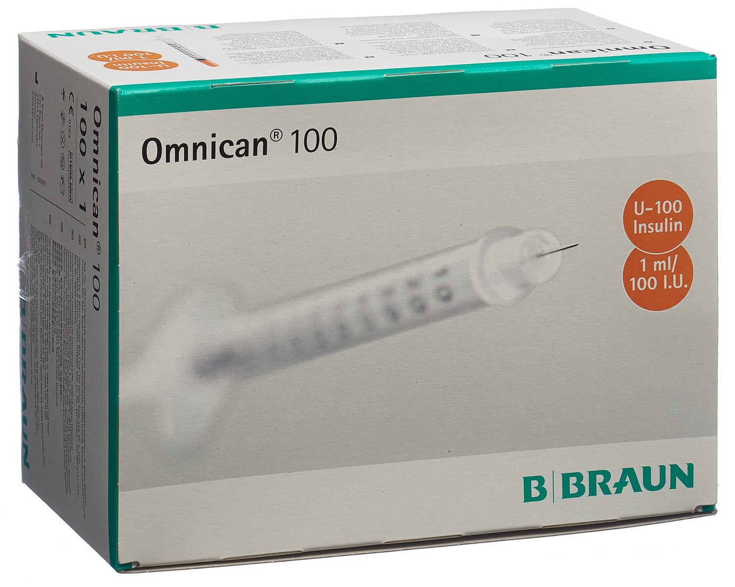 OMNICAN Insuline 100 Unités 1 ml Seringues Prêtes à l&