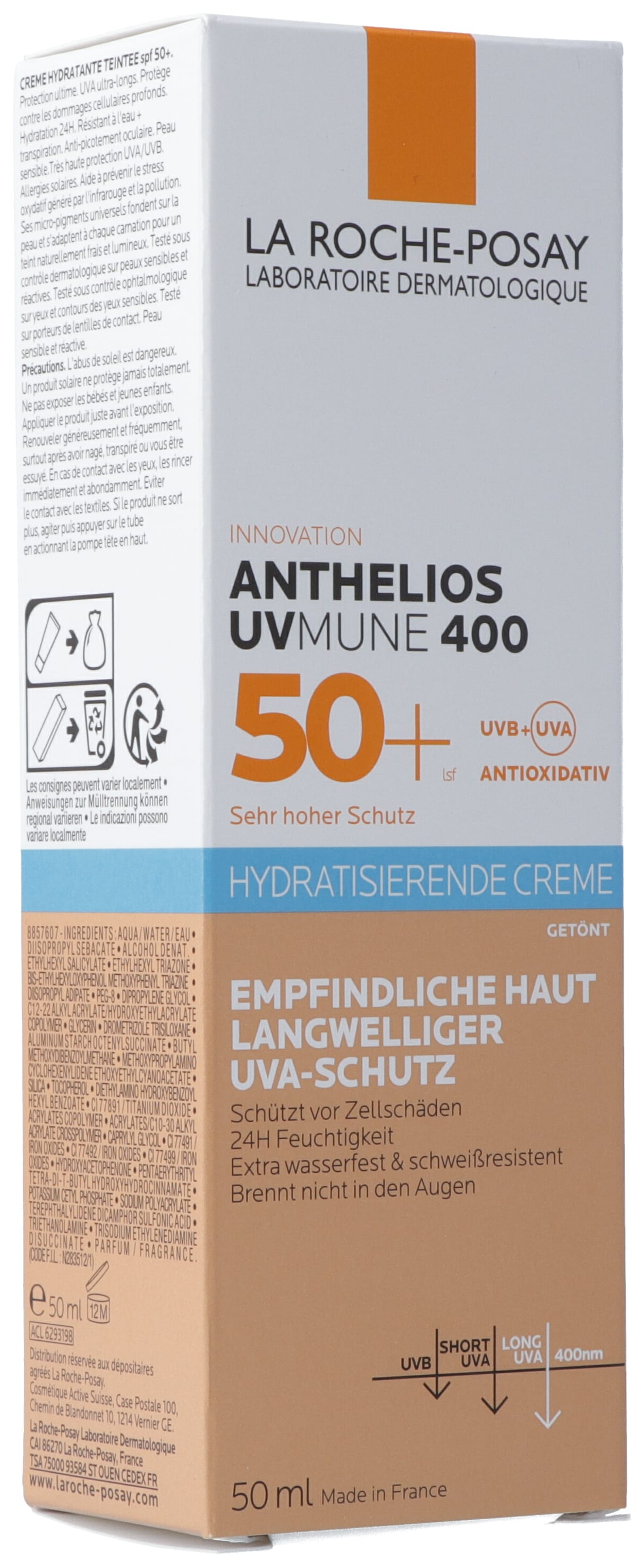 La Roche-Posay Anthelios UVMune 400 Crème Invisible SPF50+ 50 ml
