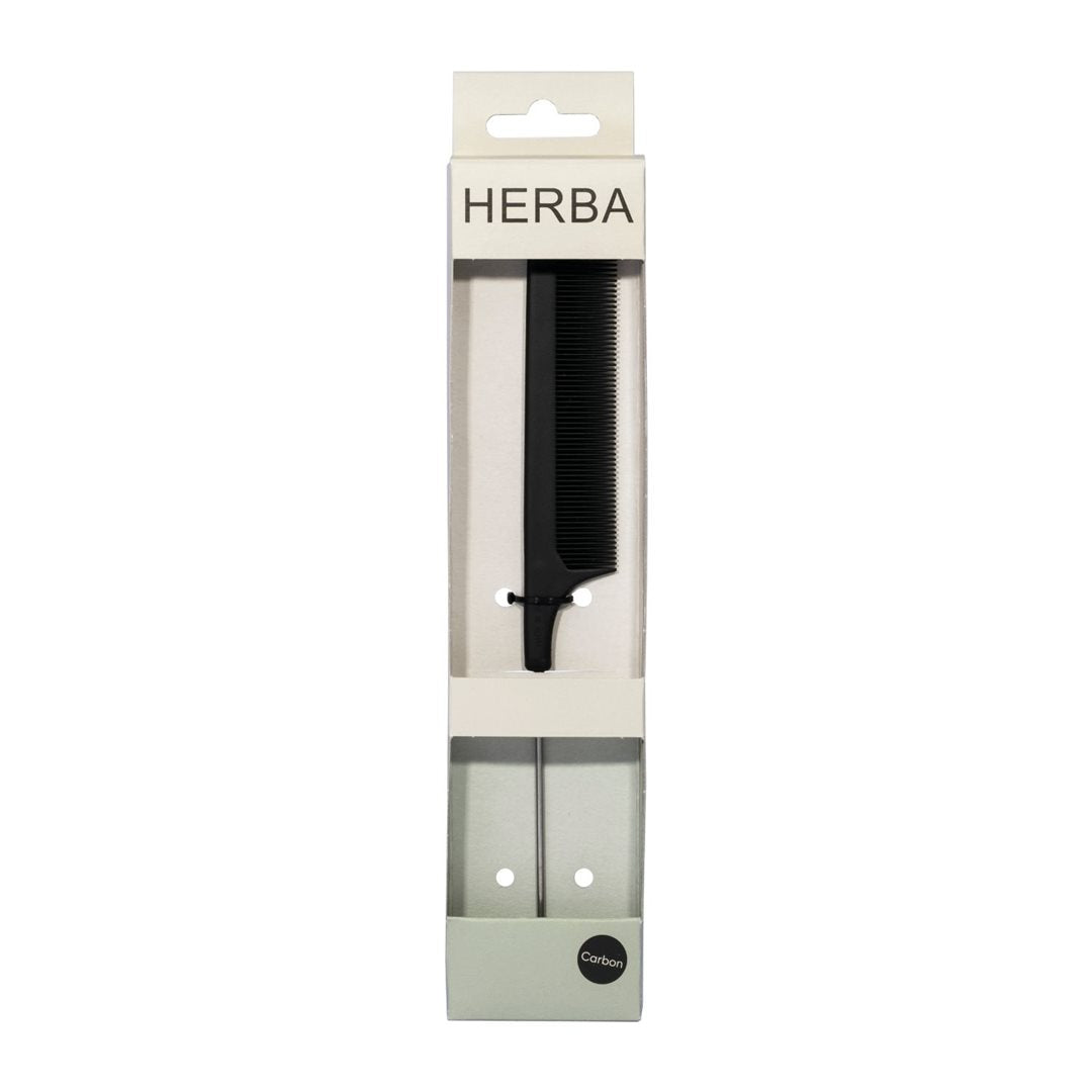 HERBA Peigne Crêpage Carbone Noir Cheveux Fins | Accessoire Coiffure