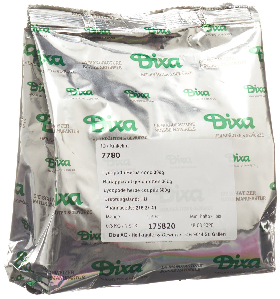 DIXA Lycopode Herbe Coupée 300 g | Complément Alimentaire Bien-être