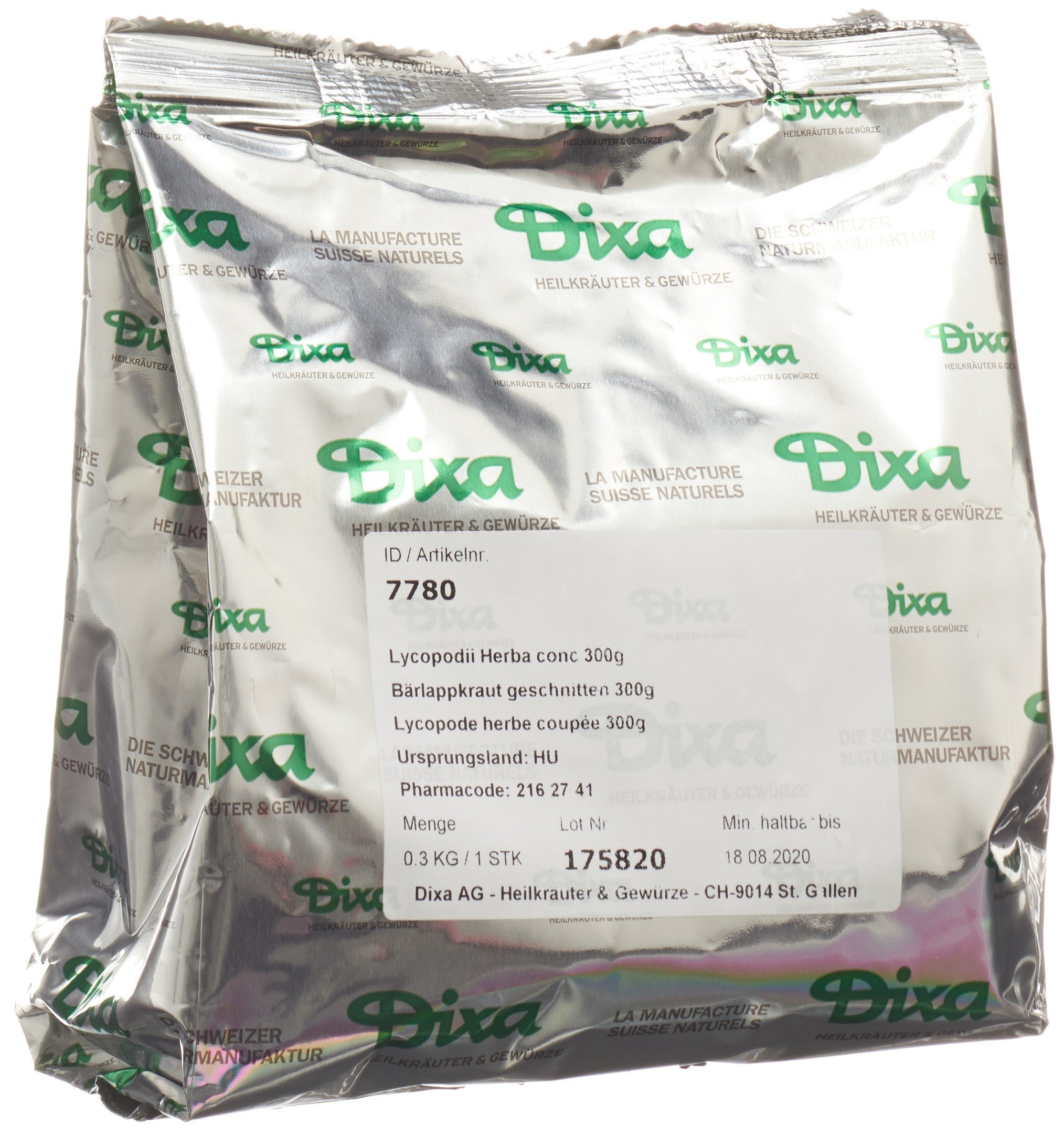 DIXA Lycopode Herbe Coupée 300 g | Complément Alimentaire Bien-être
