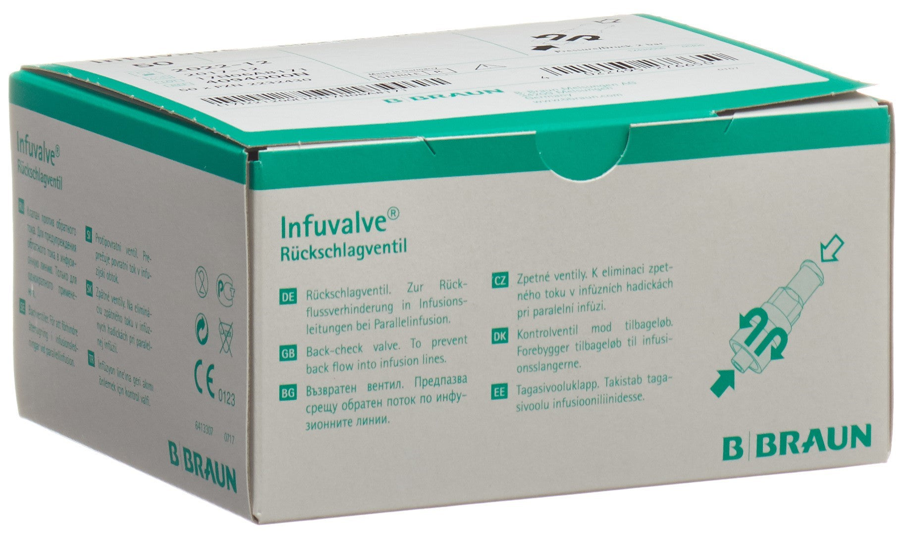 B. Braun Valve Anti-Reflux Stérile 50 Pièces | Dispositif Médical Essentiel