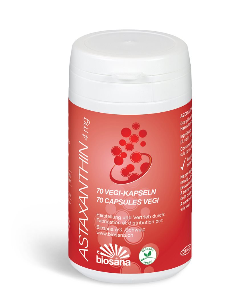 BIOSANA Astaxanthine 4 mg | Complément Alimentaire Antioxydant 70 Capsules