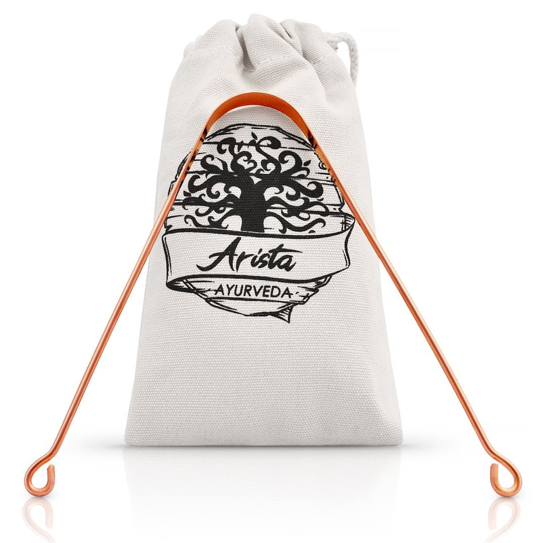 ARISTA Gratte-Langue Ayurvédique Cuivre Pur - Hygiène Bucco-Dentaire | 1 pièce