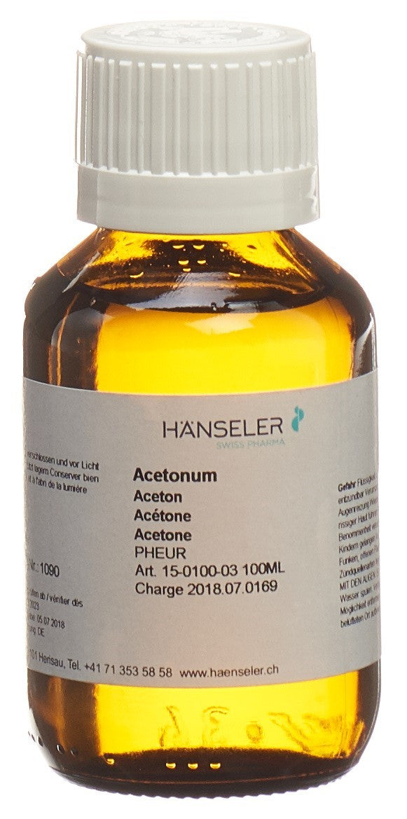 HÄNS Acétone Pur Ph.Eur. Nettoyant Puissant | 100 ml