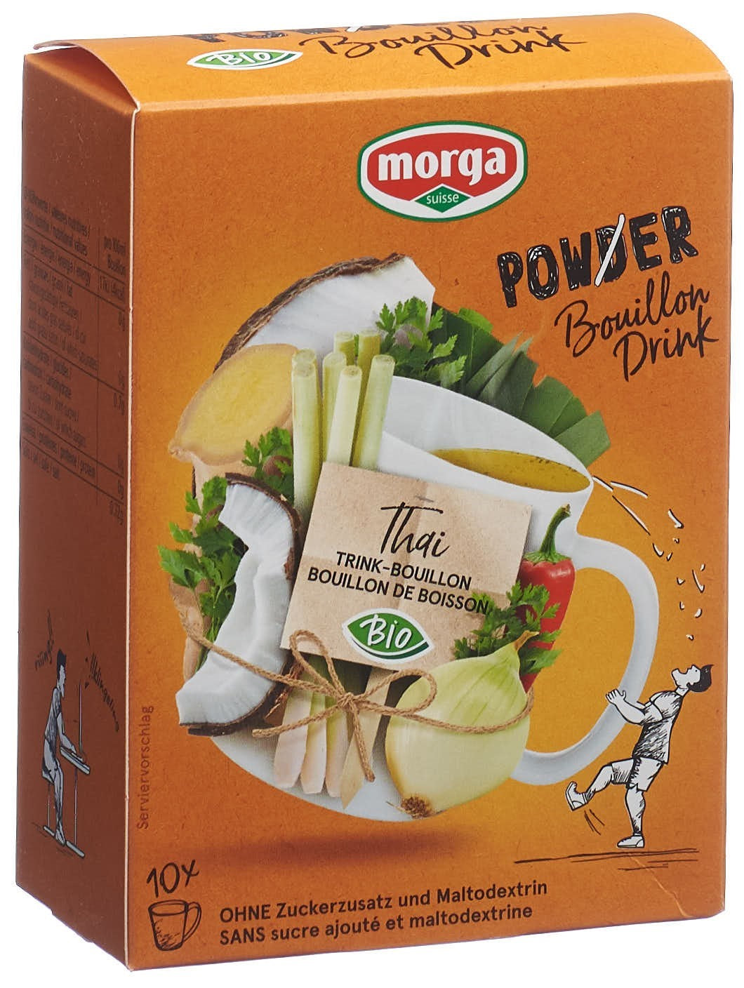 MORGA PowerPowder BouillonDri Thai bio 10 sach 4 g