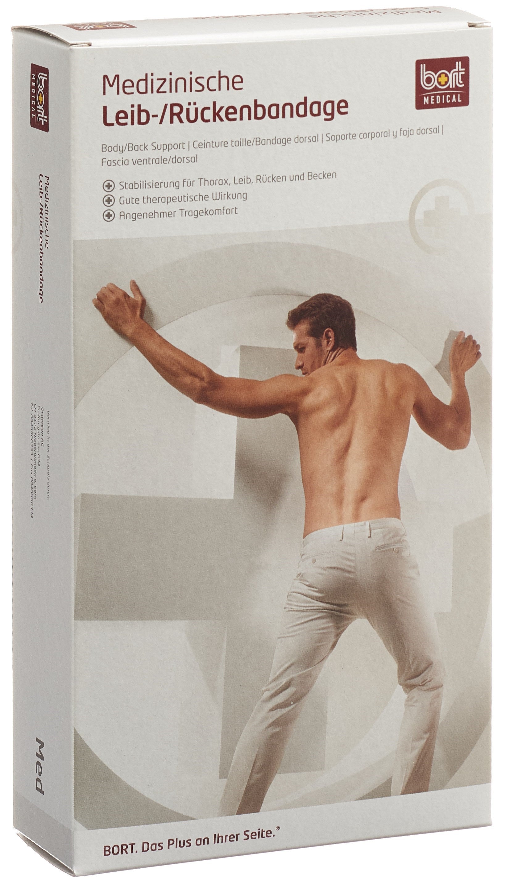 BORT Ceinture Thoracique Homme 16cm L (112cm) Blanc | Soutien Respiratoire