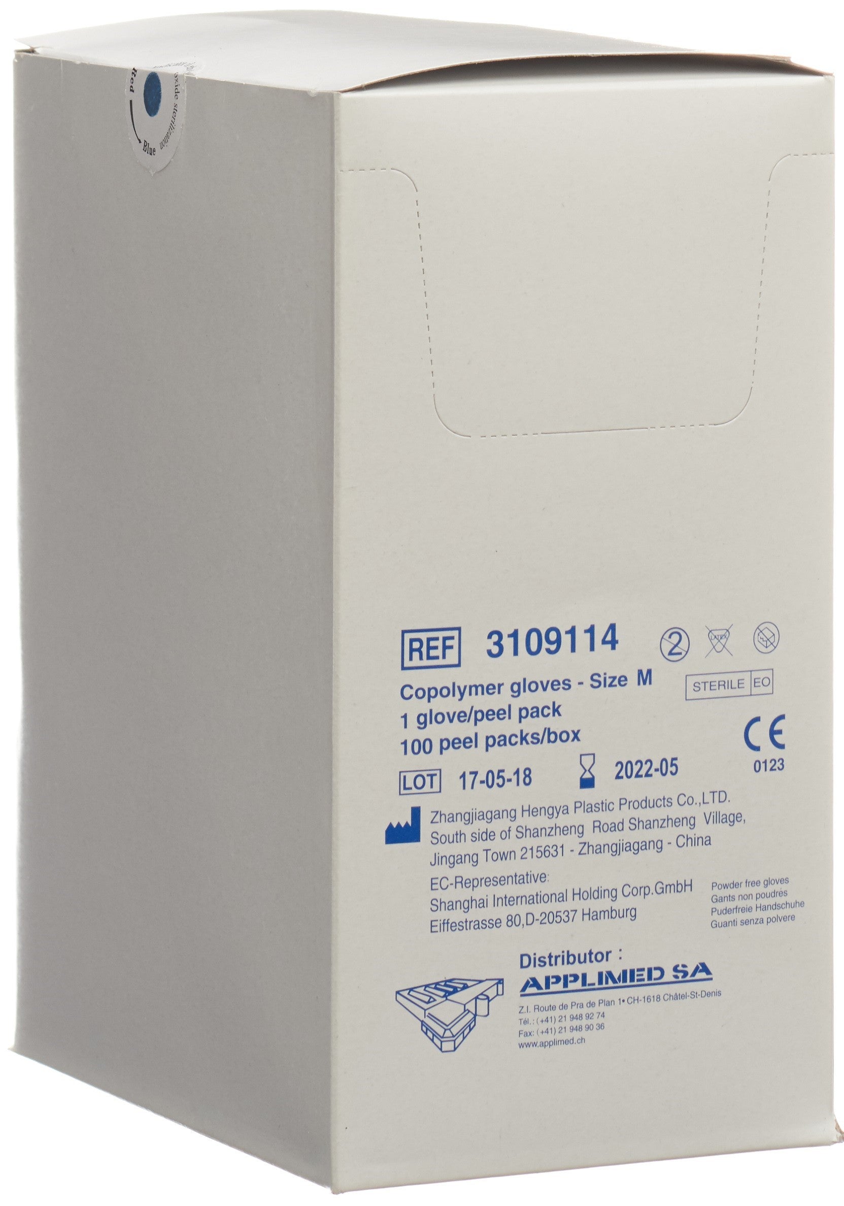 APPLIMED gants examen M copolymère stérile 100 pce