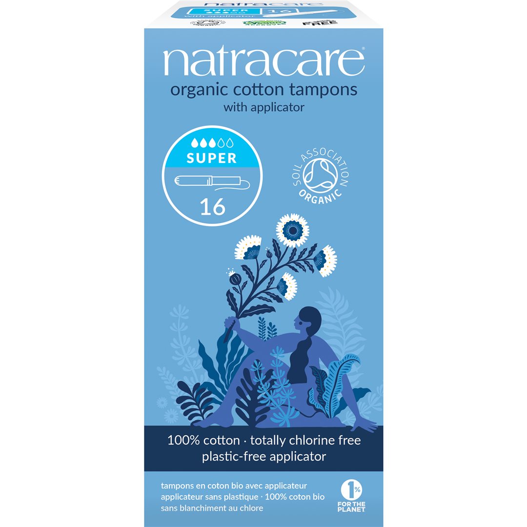 Natracare Tampons Super avec Applicateur Bio 16 Pièces | Confort &amp; Protection