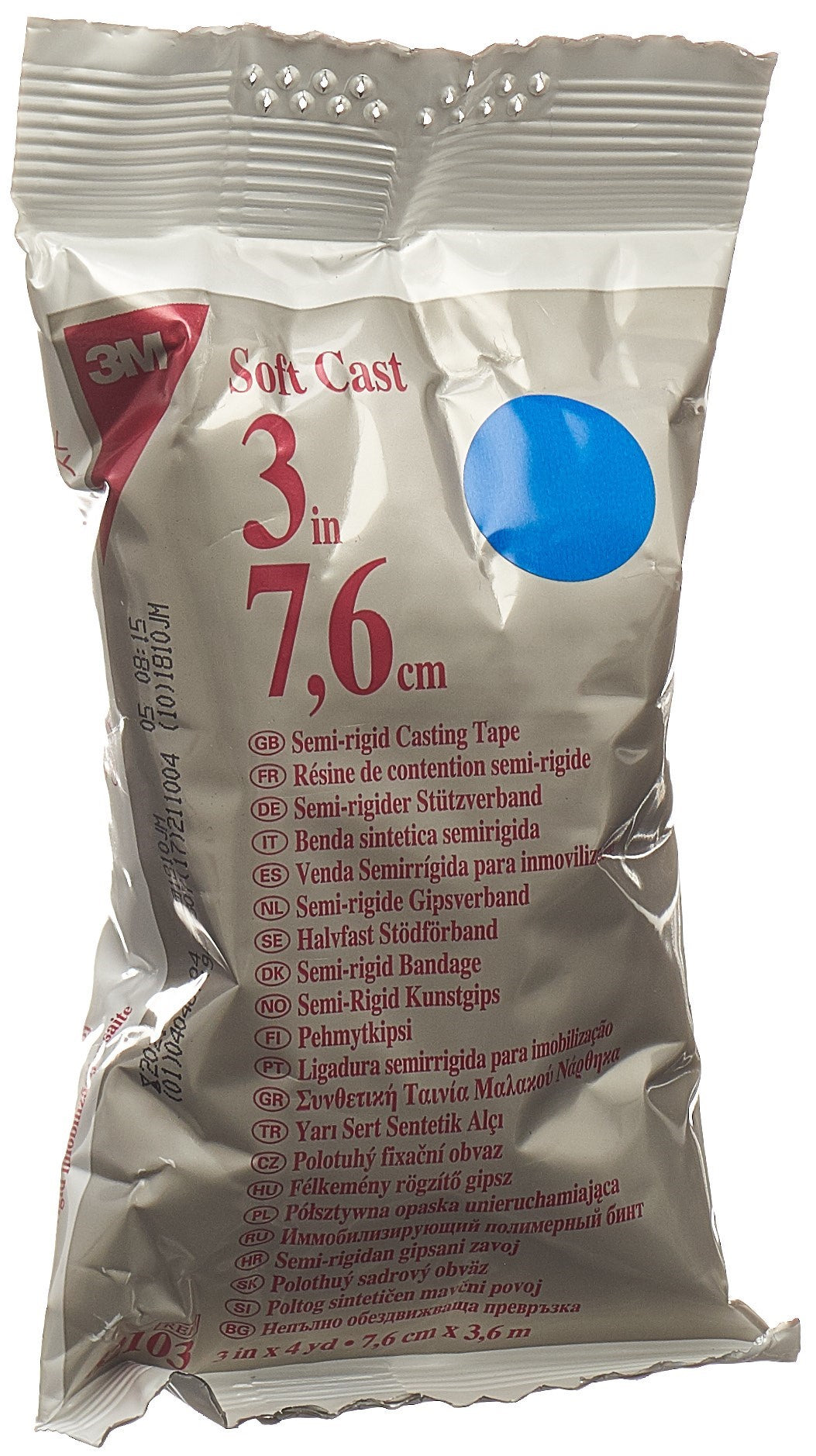 3M scotchcast softcast 7.5cmx3.65m bleu