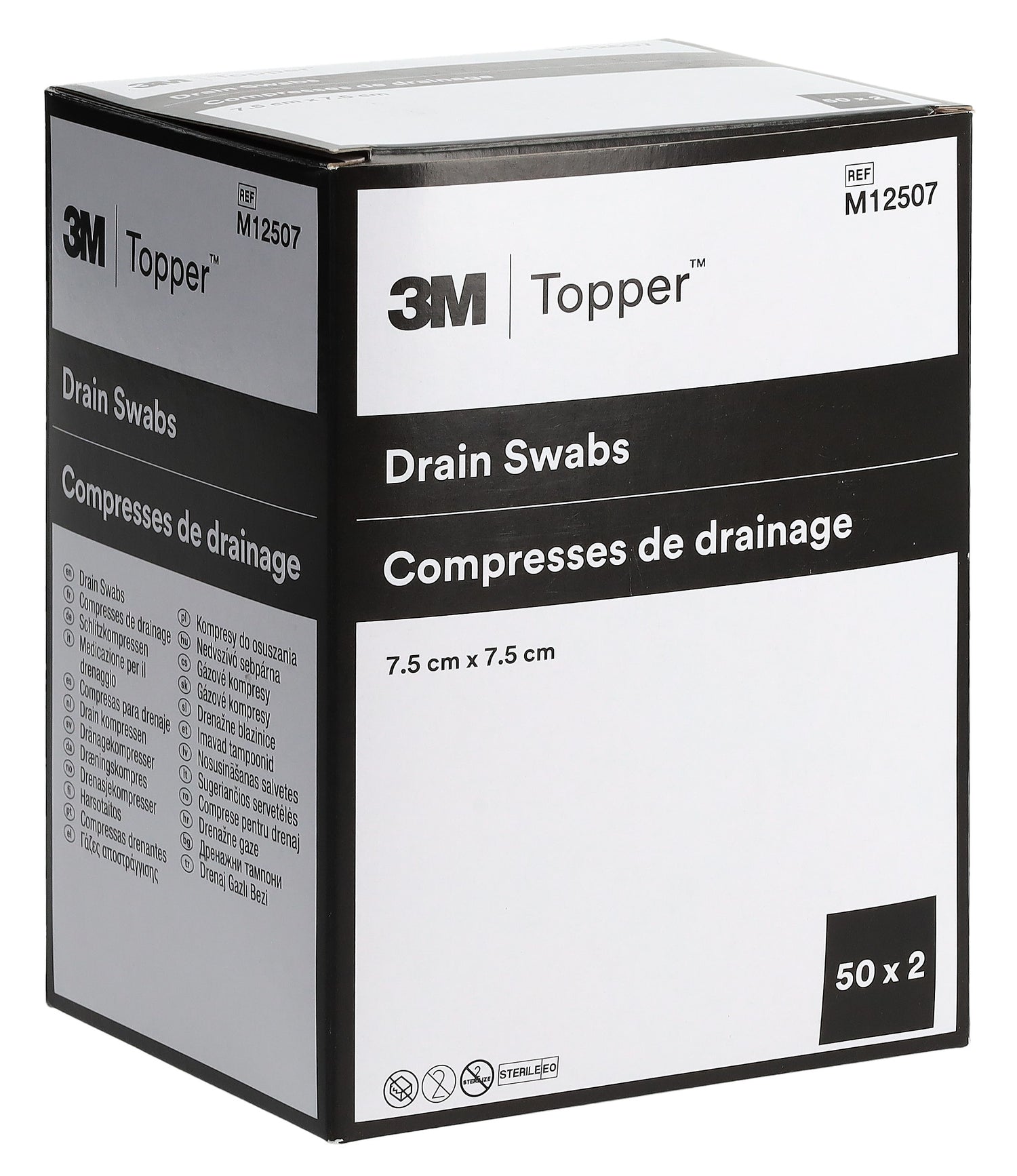 TOPPER Compresses Stériles 7.5x7.5cm 2x50 Pièces | Soin Plaie