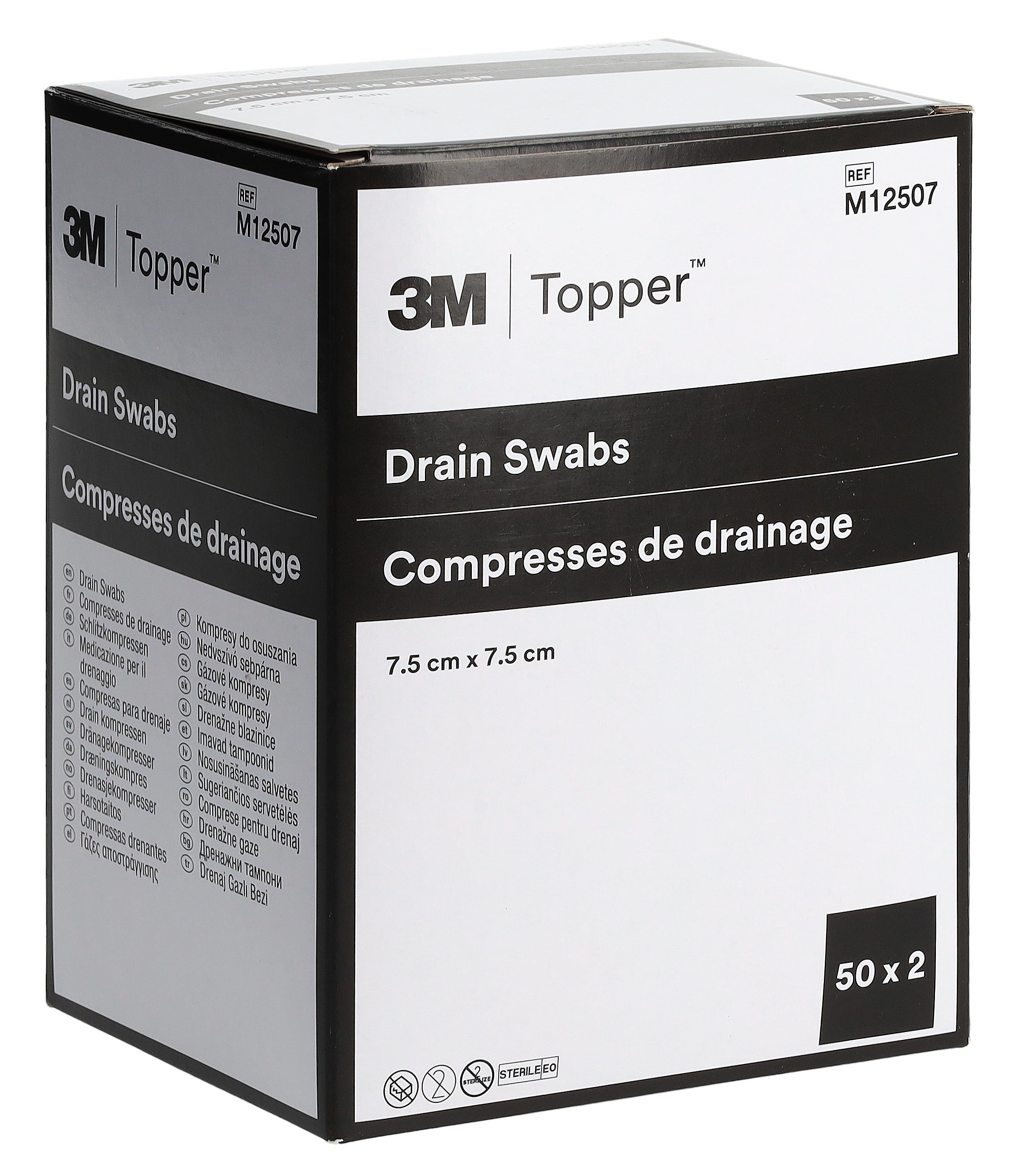 TOPPER Compresses Stériles 7.5x7.5cm 2x50 Pièces | Soin Plaie