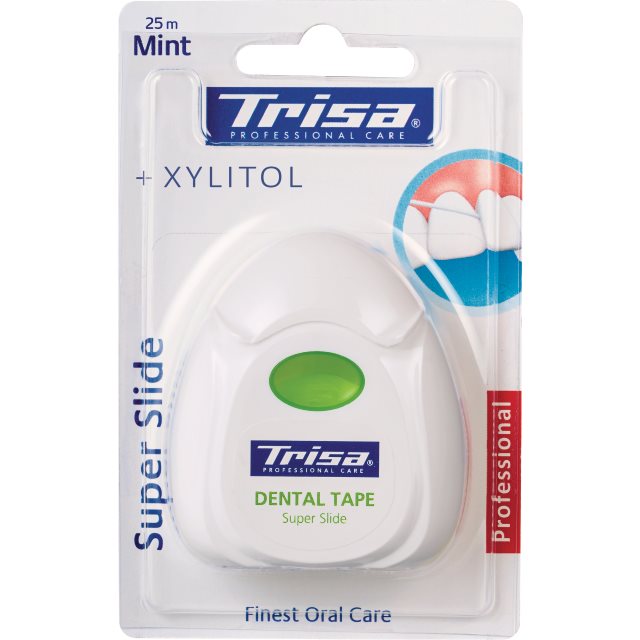 TRISA Super Slide Fil Dentaire Menthe Xylitol | 25 m