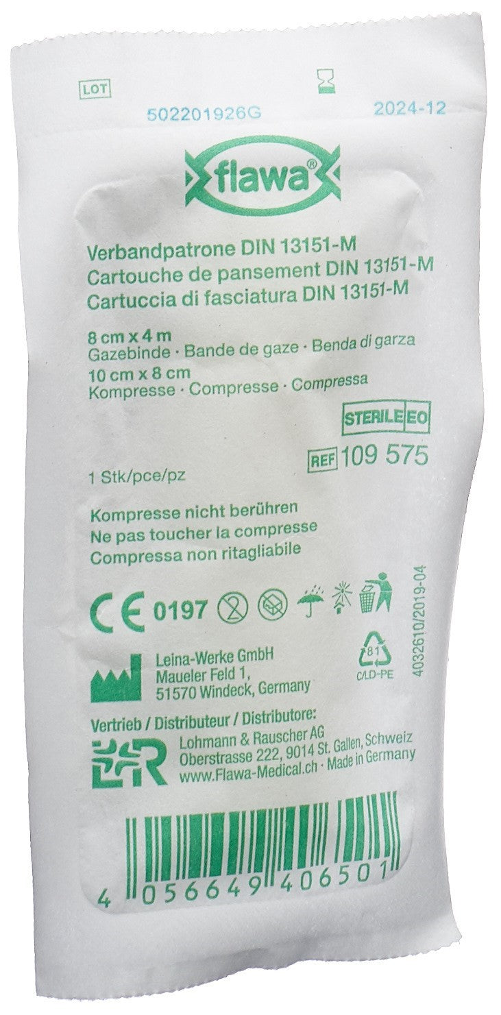 FLAWA Pansement Compressif Stérile 8x10cm + 8cmx4m | Soin Essentiel
