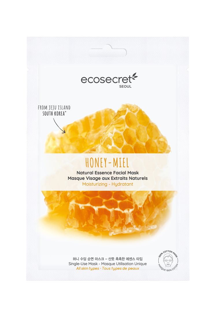 ECOSECRET Masque Visage Hydratant au Miel 20 ml | Soin Peau Sèche