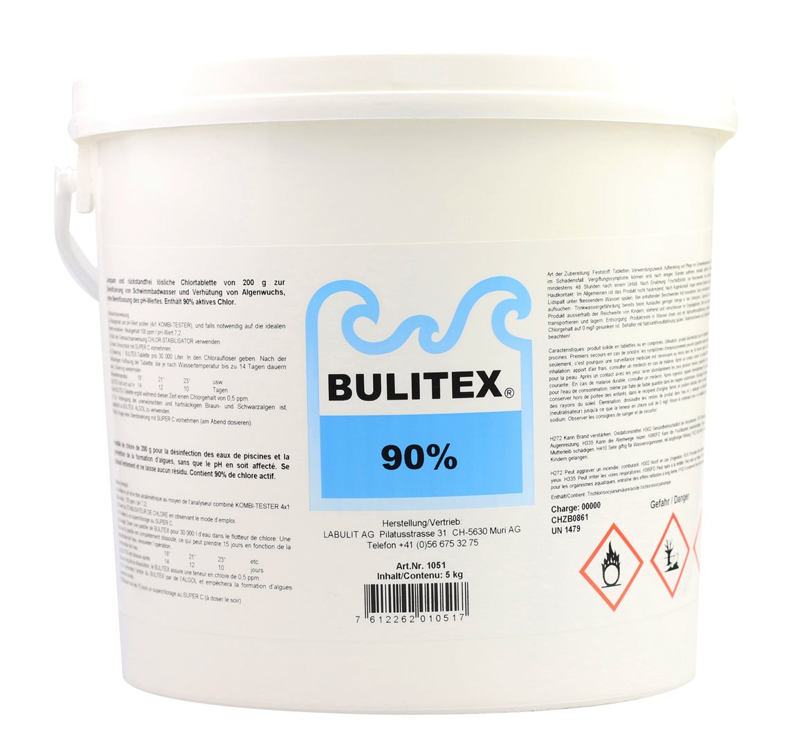 BULITEX Chlore Comprimés Désinfectant Piscine 5kg