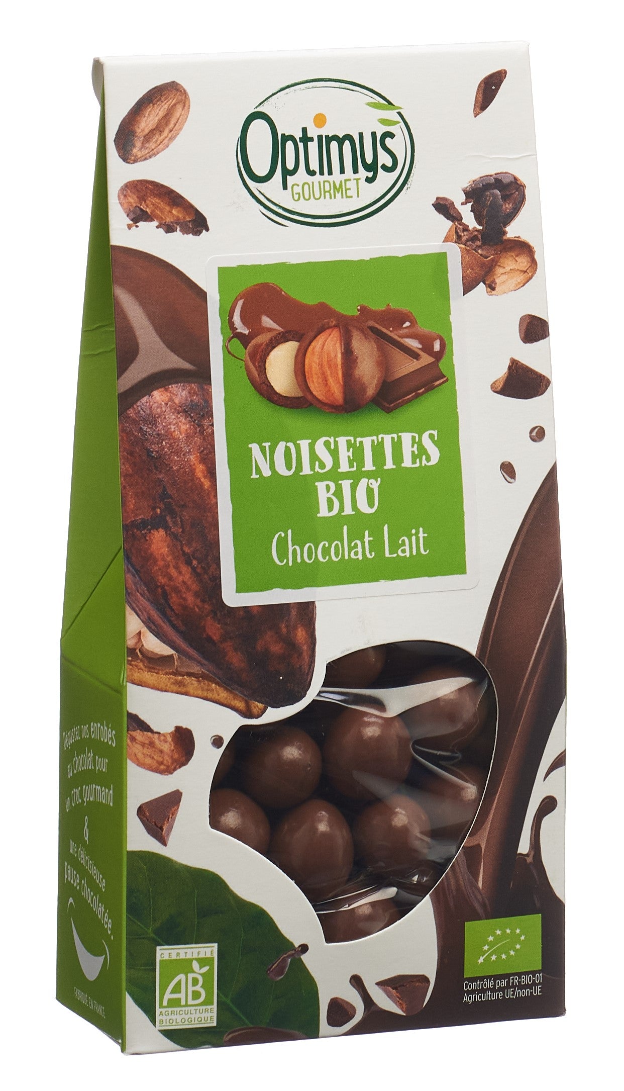 OPTIMYS Délices Noisette Chocolat Lait Bio 150 g | Goût Gourmand