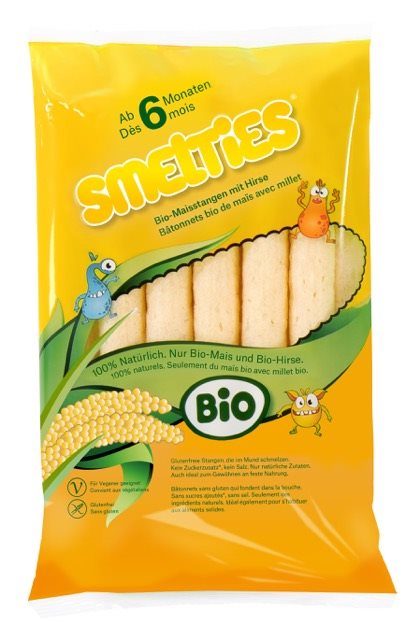 SMELTIES Bâtons Maïs Bio Millet 30g | Goût Délicieux Bébé