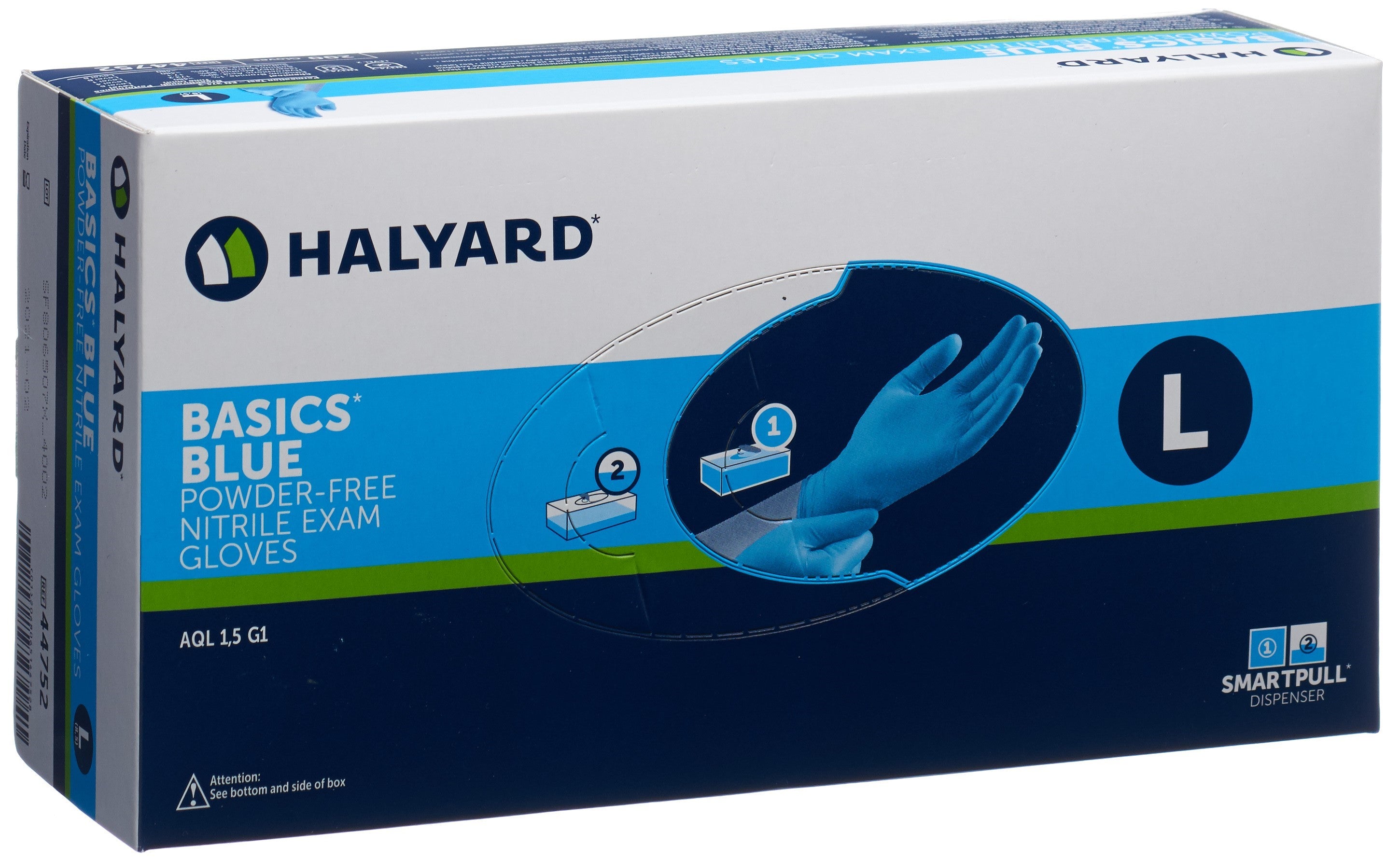 HALYARD Gants Nitrile Bas Bleu L 200 Pièces | Examen Médical