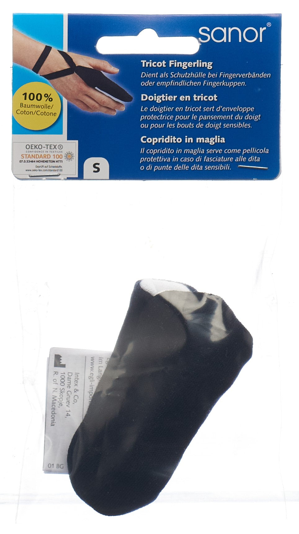 SANOR Doigtier Tricot Taille S Confort &amp; Protection | Dispositif Médical