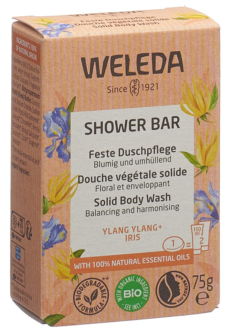 WELEDA douche végétale solide ylang yla iris 75 g
